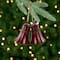 Embossed Christmas Bell Ornaments - 6" - Burgundy - Set of 2